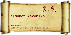 Klauber Veronika névjegykártya